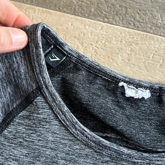 Gymshark grey long sleeve fitted exercise top - Picture 3 of 4